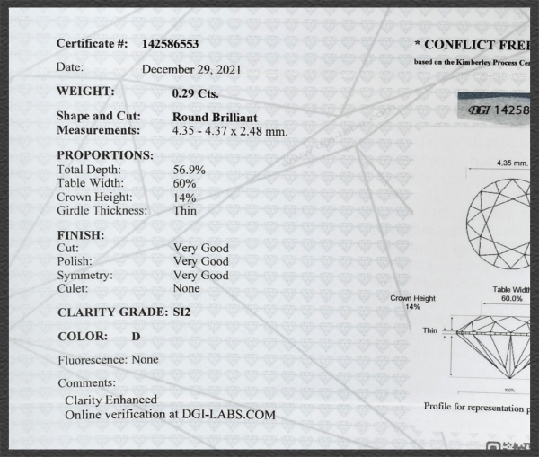 Brillant Anhänger 585 Gold; 0,29ct, DGI Zertifikat